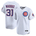 Boles C.Cubs #31 Greg Maddux Player White Limited Home Game Stitched Jerseys