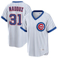 Boles C.Cubs #31 Greg Maddux Player White T-shirt Cooperstown Collection Limited Stitched Jerseys