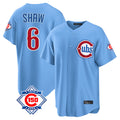 Boles C.Cubs #6 Matt Shaw Player Light Blue 150th Anniversary Home Game Stitched Jerseys