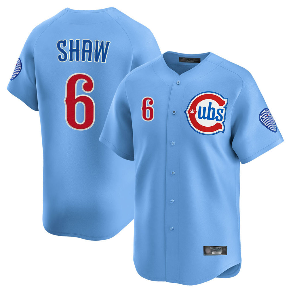 Boles C.Cubs #6 Matt Shaw Player Light Blue Limited Home Stitched Jerseys