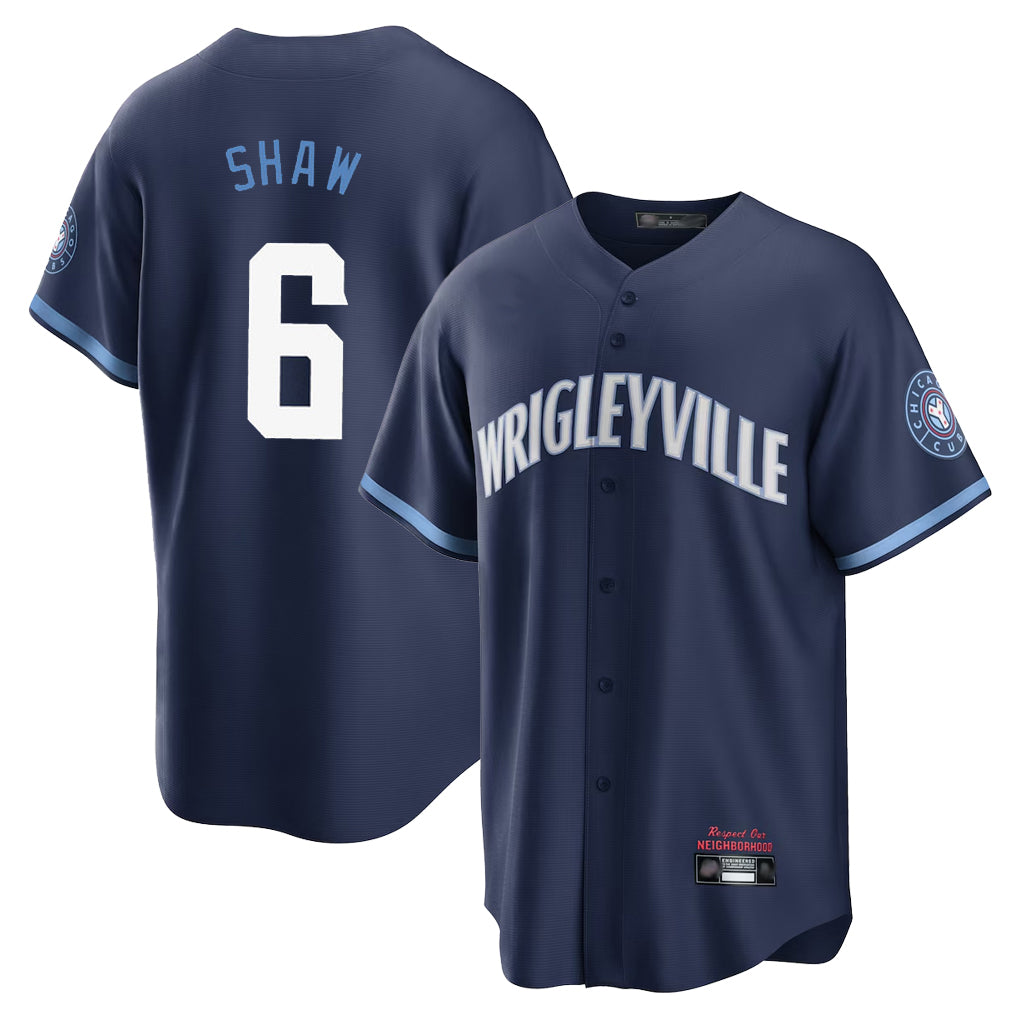 Boles C.Cubs #6 Matt Shaw Player Navy City Connect Home Game Stitched Jerseys