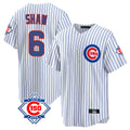 Boles C.Cubs #6 Matt Shaw Player White 150th Anniversary Home Game Stitched Jerseys