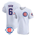 Boles C.Cubs #6 Matt Shaw Player White 150th Anniversary Limited Elite Home Game Stitched Jerseys