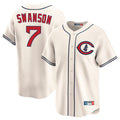 Boles C.Cubs #7 Dansby Swanson Player Cream Field of Dreams Limited Home Game Stitched Jerseys