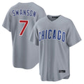 Boles C.Cubs #7 Dansby Swanson Player Gray Home Game Stitched Jerseys