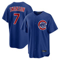 Boles C.Cubs #7 Dansby Swanson Player Royal Home Game Stitched Jerseys