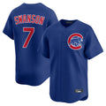 Boles C.Cubs #7 Dansby Swanson Player Royal Limited Home Stitched Jerseys