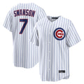 Boles C.Cubs #7 Dansby Swanson Player White Game Home Stitched Jerseys