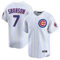 Boles C.Cubs #7 Dansby Swanson Player White Limited Home Game Stitched Jerseys
