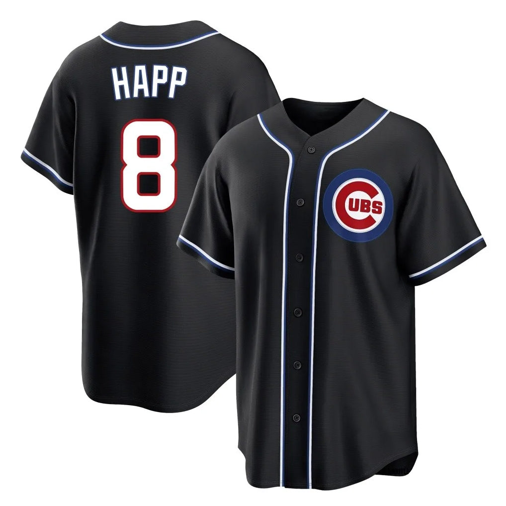 Boles C.Cubs #8 Ian Happ Player Black Fashion Out Game Stitched Jerseys