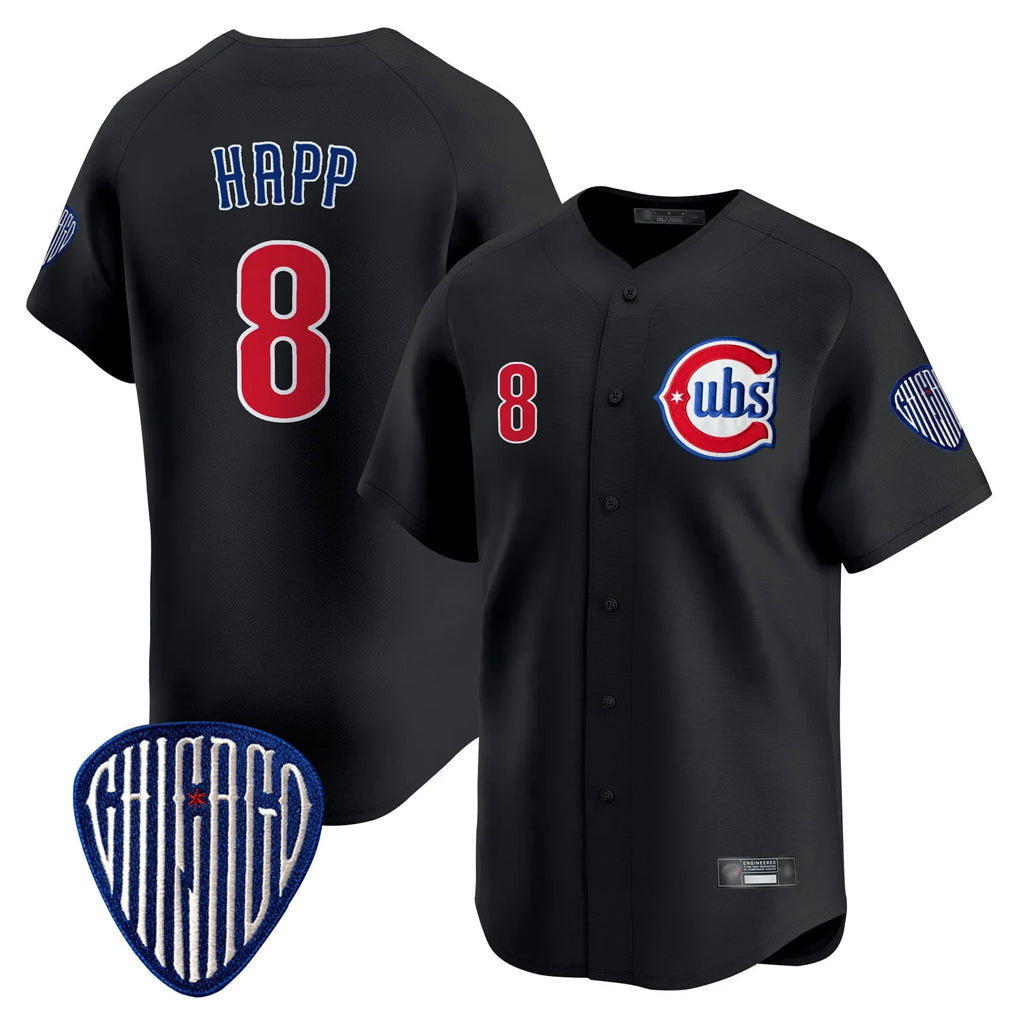 Boles C.Cubs #8 Ian Happ Player Black Vapor Premier Limited Home Stitched Jerseys
