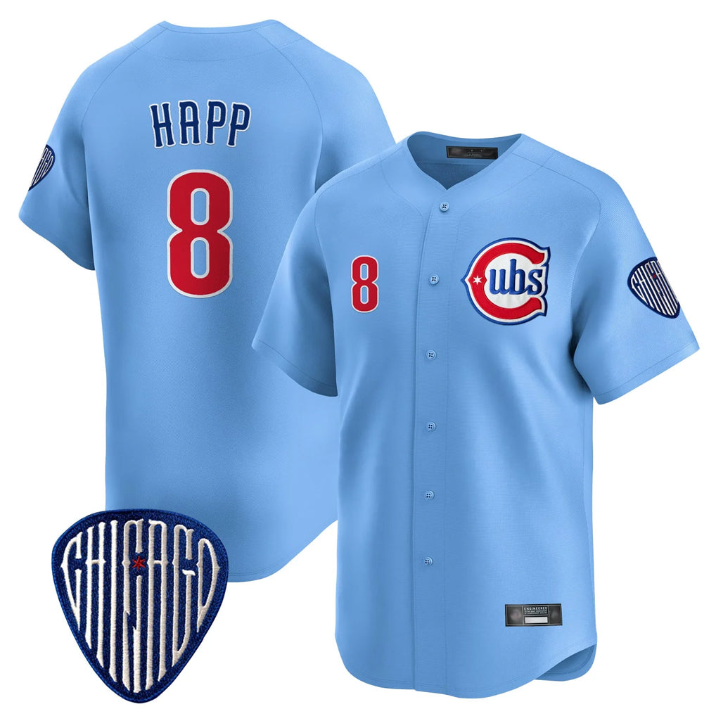 Boles C.Cubs #8 Ian Happ Player Blue Vapor Premier Limited Home Stitched Jerseys