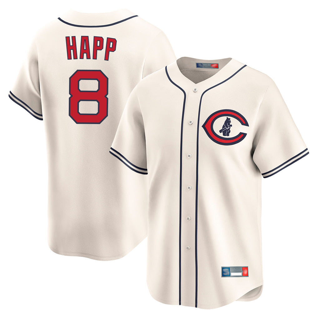 Boles C.Cubs #8 Ian Happ Player Cream Field of Dreams Limited Home Game Stitched Jerseys