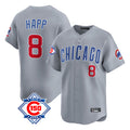 Boles C.Cubs #8 Ian Happ Player Gray Road 150th Anniversary Limited Home Stitched Jerseys