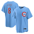 Boles C.Cubs #8 Ian Happ Player Light Blue Home Game Stitched Jerseys