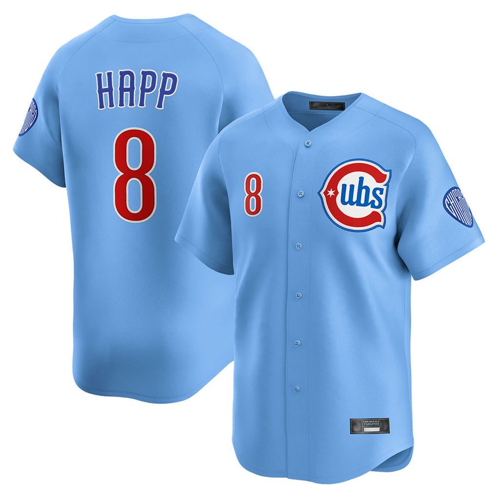 Boles C.Cubs #8 Ian Happ Player Light Blue Limited Home Stitched Jerseys
