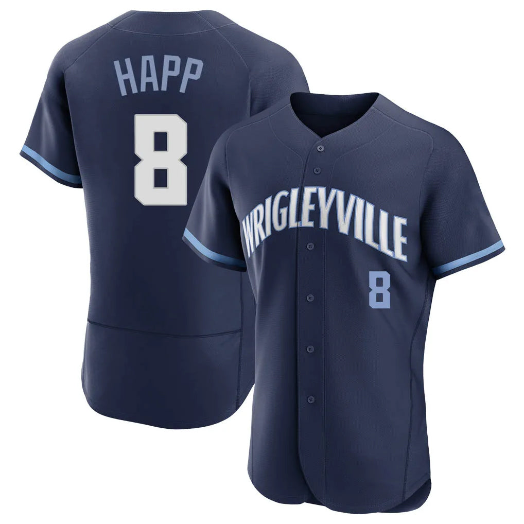 Boles C.Cubs #8 Ian Happ Player Navy City Connect Limited Elite Home Stitched Jerseys