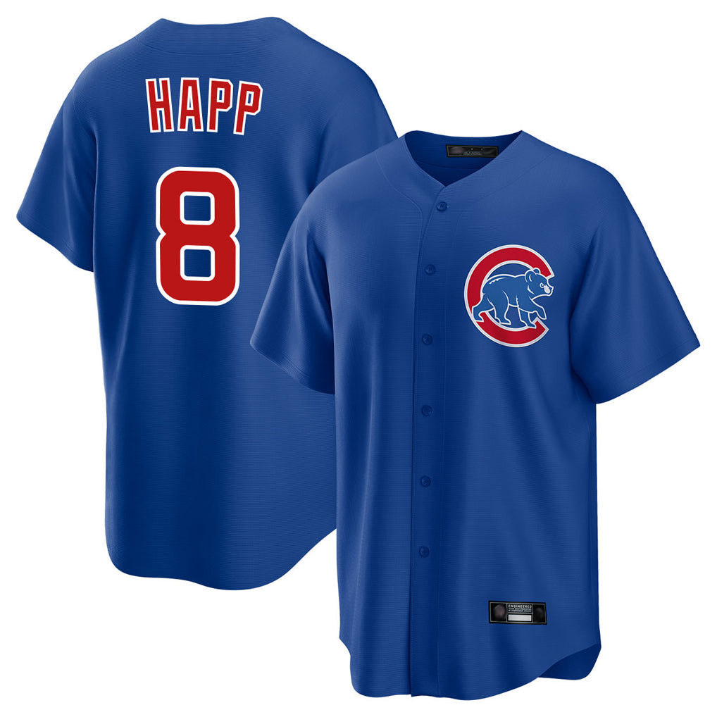 Boles C.Cubs #8 Ian Happ Player Royal Home Game Stitched Jerseys