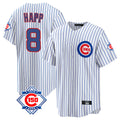 Boles C.Cubs #8 Ian Happ Player White 150th Anniversary Home Game Stitched Jerseys