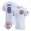 Boles C.Cubs #8 Ian Happ Player White 150th Anniversary Limited Elite Home Game Stitched Jerseys