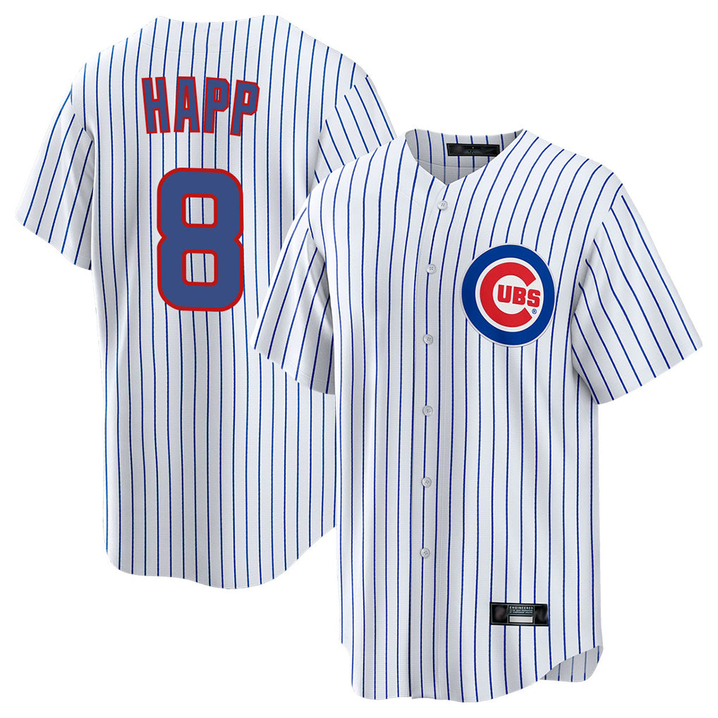 Boles C.Cubs #8 Ian Happ Player White Game Home Stitched Jerseys