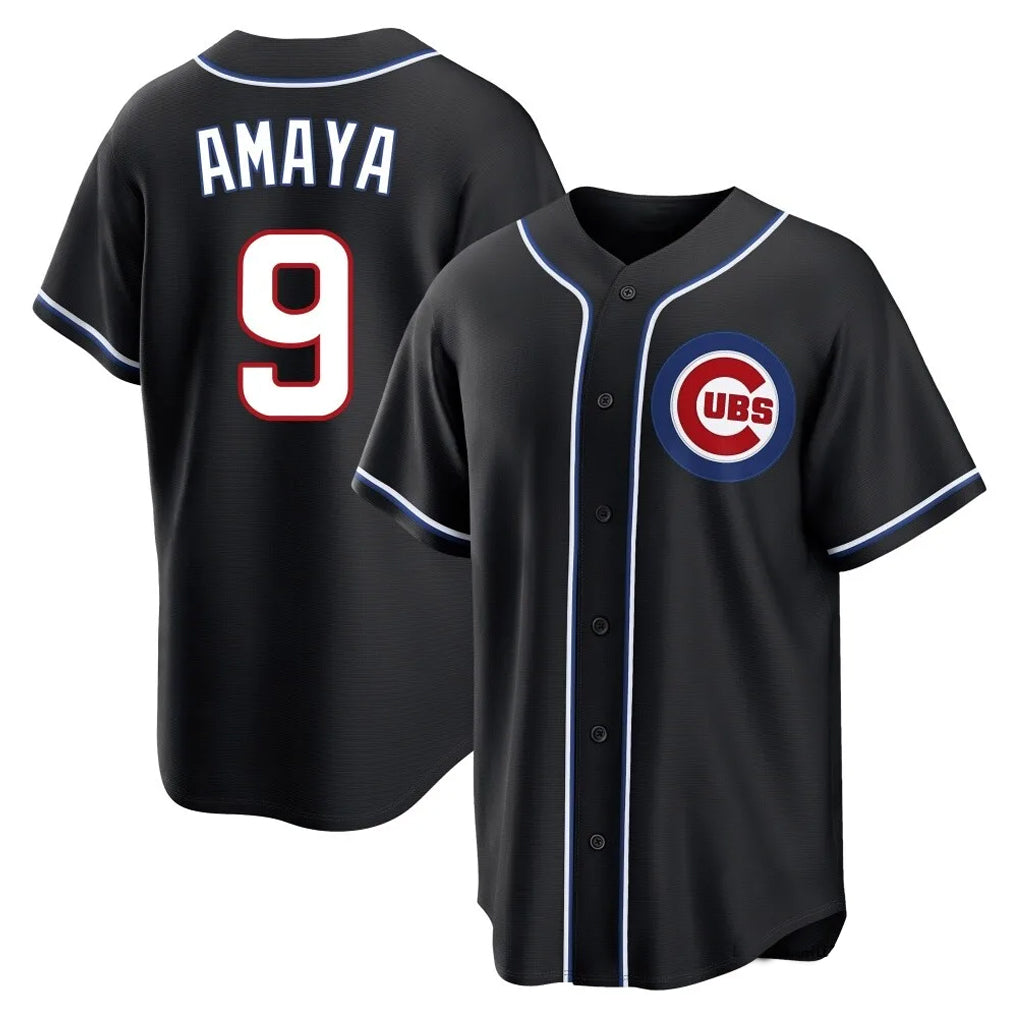 Boles C.Cubs #9 Miguel Amaya Player Black Fashion Out Game Stitched Jerseys
