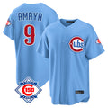 Boles C.Cubs #9 Miguel Amaya Player Light Blue 150th Anniversary Home Game Stitched Jerseys