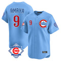 Boles C.Cubs #9 Miguel Amaya Player Light Blue 150th Anniversary Limited Home Stitched Jerseys