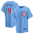 Boles C.Cubs #9 Miguel Amaya Player Light Blue Home Game Stitched Jerseys