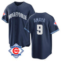 Boles C.Cubs #9 Miguel Amaya Player Navy 150th Anniversary City Connect Home Game Stitched Jerseys