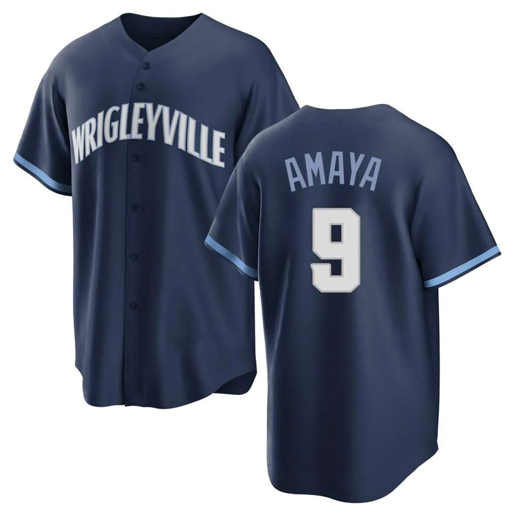 Boles C.Cubs #9 Miguel Amaya Player Navy City Connect Home Game Stitched Jerseys