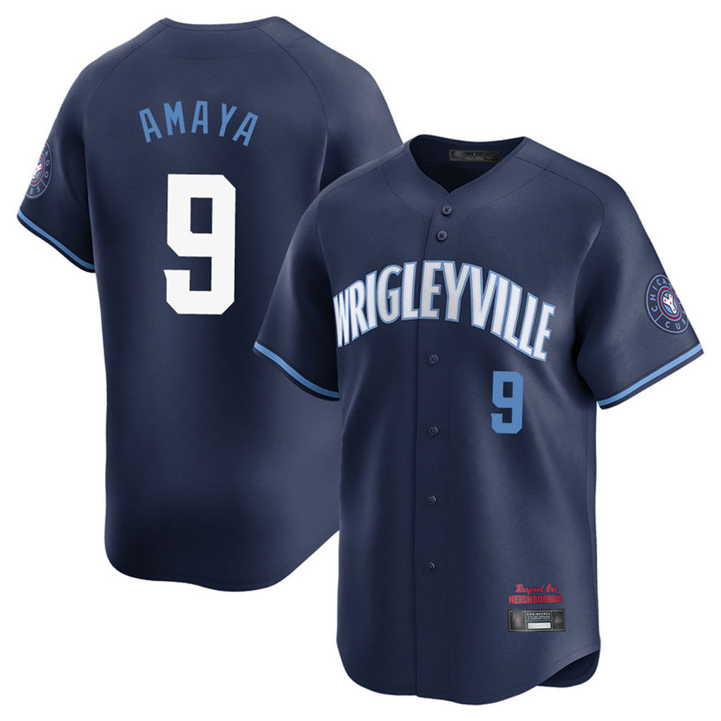 Boles C.Cubs #9 Miguel Amaya Player Navy City Connect Limited Home Stitched Jerseys