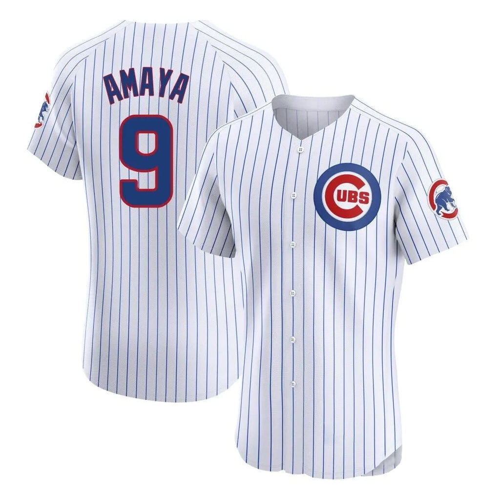 Boles C.Cubs #9 Miguel Amaya Player White Limited Elite Home Game Stitched Jerseys