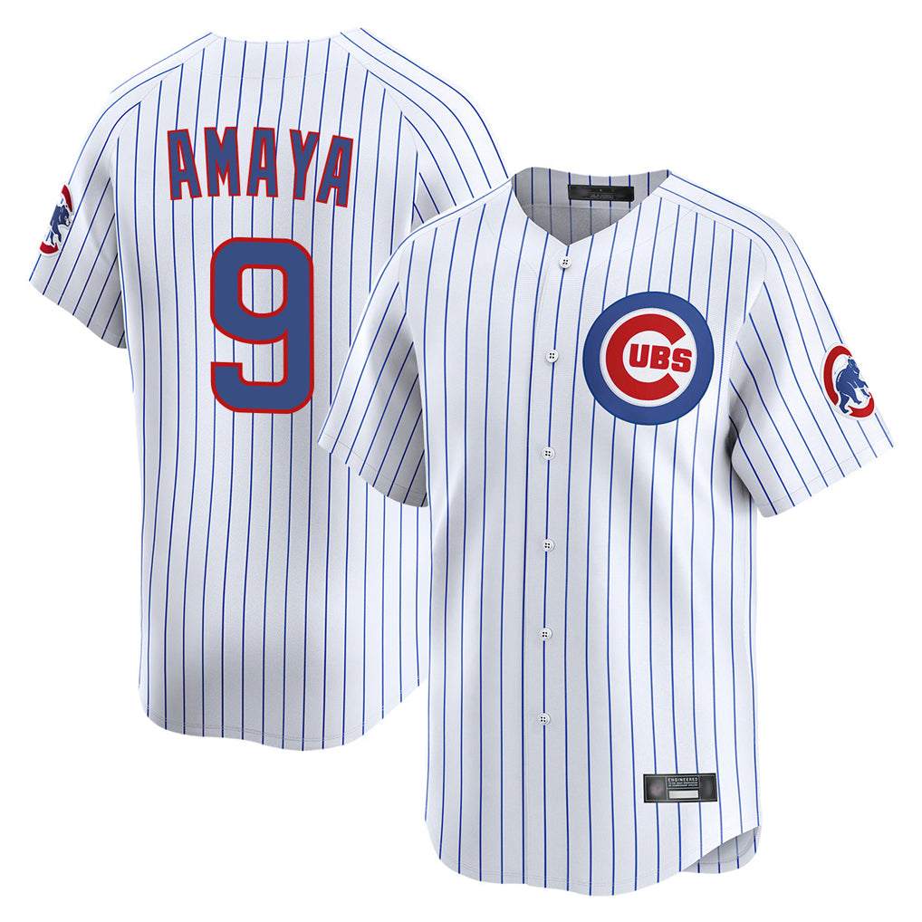 Boles C.Cubs #9 Miguel Amaya Player White Limited Home Game Stitched Jerseys