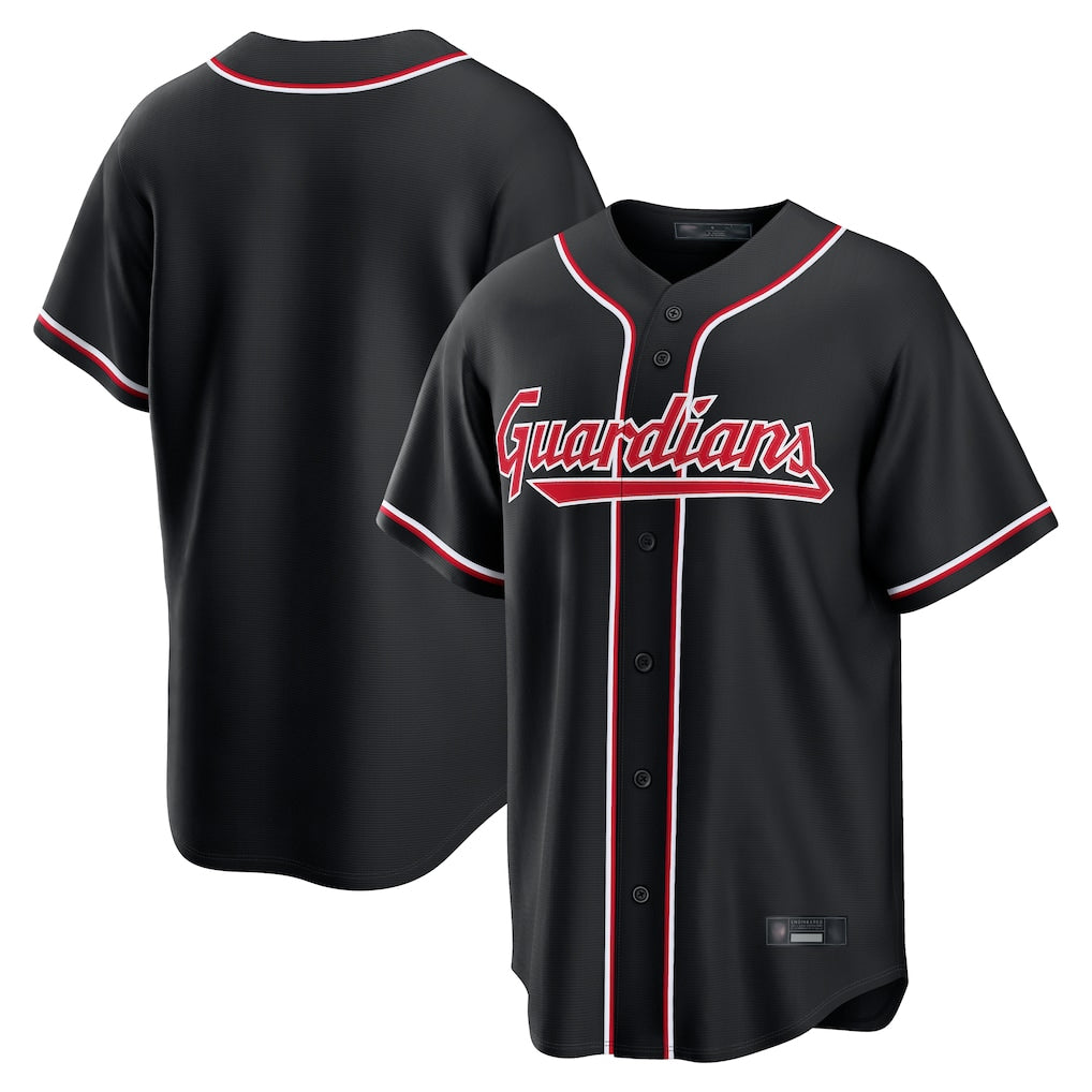 Boles C.Guardians Black Fashion Out Home Game Blank Player Stitched Jerseys