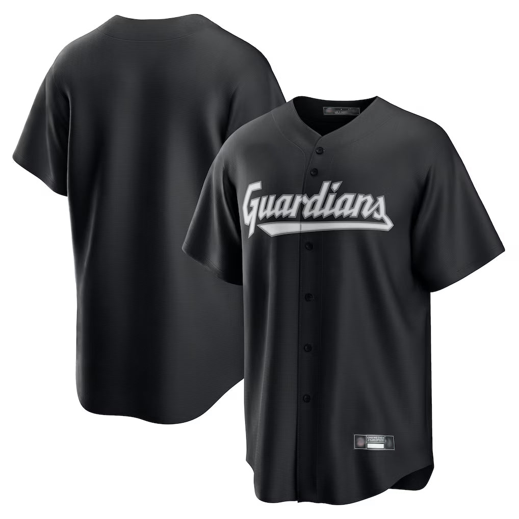 Boles C.Guardians Black Home Game Blank Player Stitched Jerseys
