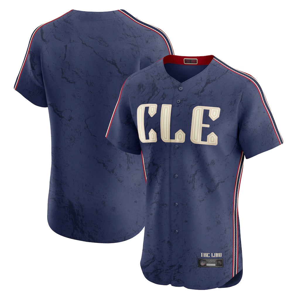 Boles C.Guardians Navy City Connect Limited Elite Home Blank Player Stitched Jerseys