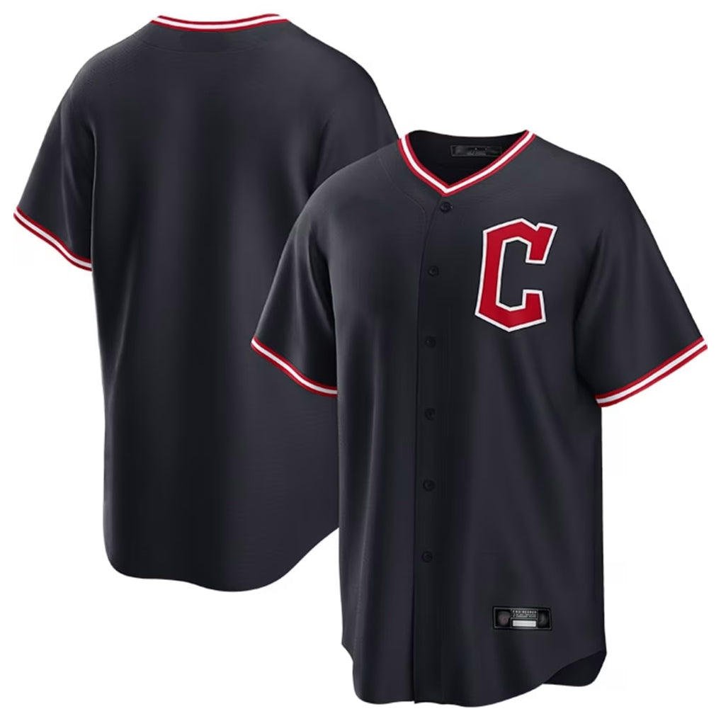 Boles C.Guardians Navy Home Game Blank Player Stitched Jerseys