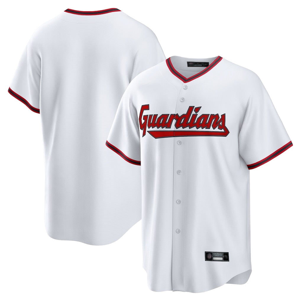 Boles C.Guardians White Game Home Blank Player Stitched Jerseys
