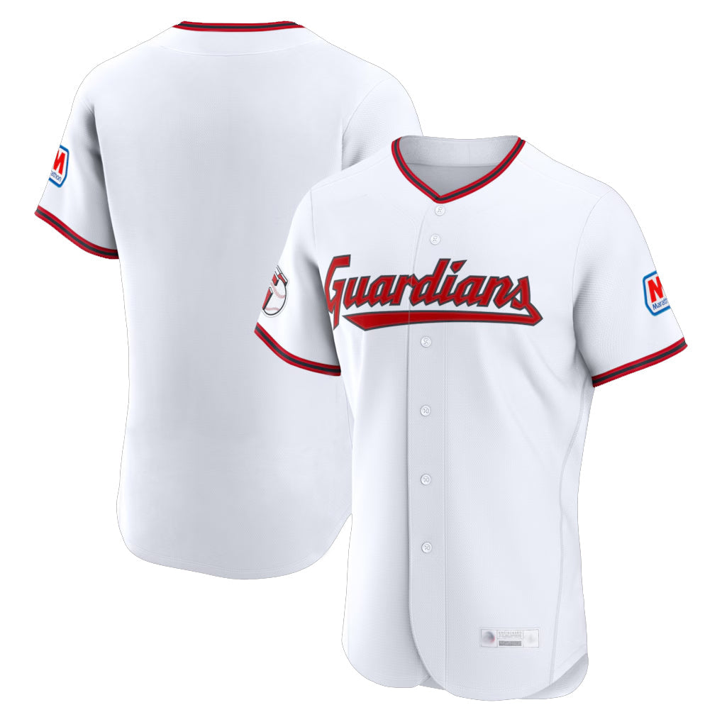 Boles C.Guardians White Limited Elite Home Blank Player Stitched Jerseys
