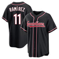 Boles C.Guardians #11 Jose Ramirez Player Black Fashion Out Home Game Stitched Jerseys