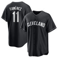Boles C.Guardians #11 Jose Ramirez Player Black Home Game Stitched Jerseys