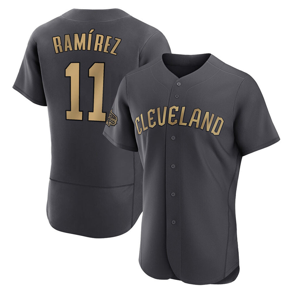 Boles C.Guardians #11 Jose Ramirez Player Charcoal All-Star Limited Elite Home Stitched Jerseys