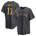 Boles C.Guardians #11 Jose Ramirez Player Charcoal All-Star Limited Home Stitched Jerseys