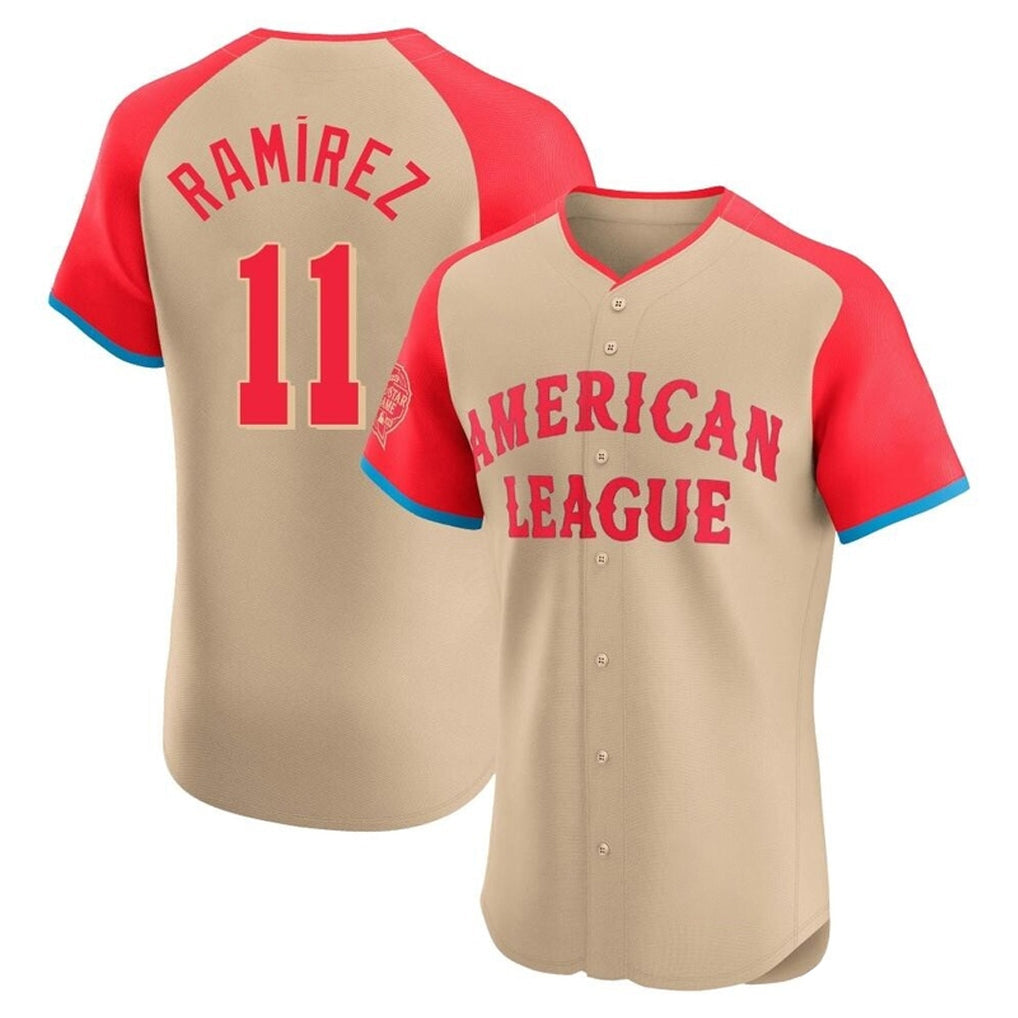 Boles C.Guardians #11 Jose Ramirez Player Cream American League All-Star Limited Elite Home Stitched Jerseys