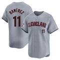 Boles C.Guardians #11 Jose Ramirez Player Gray Road Limited Home Stitched Jerseys
