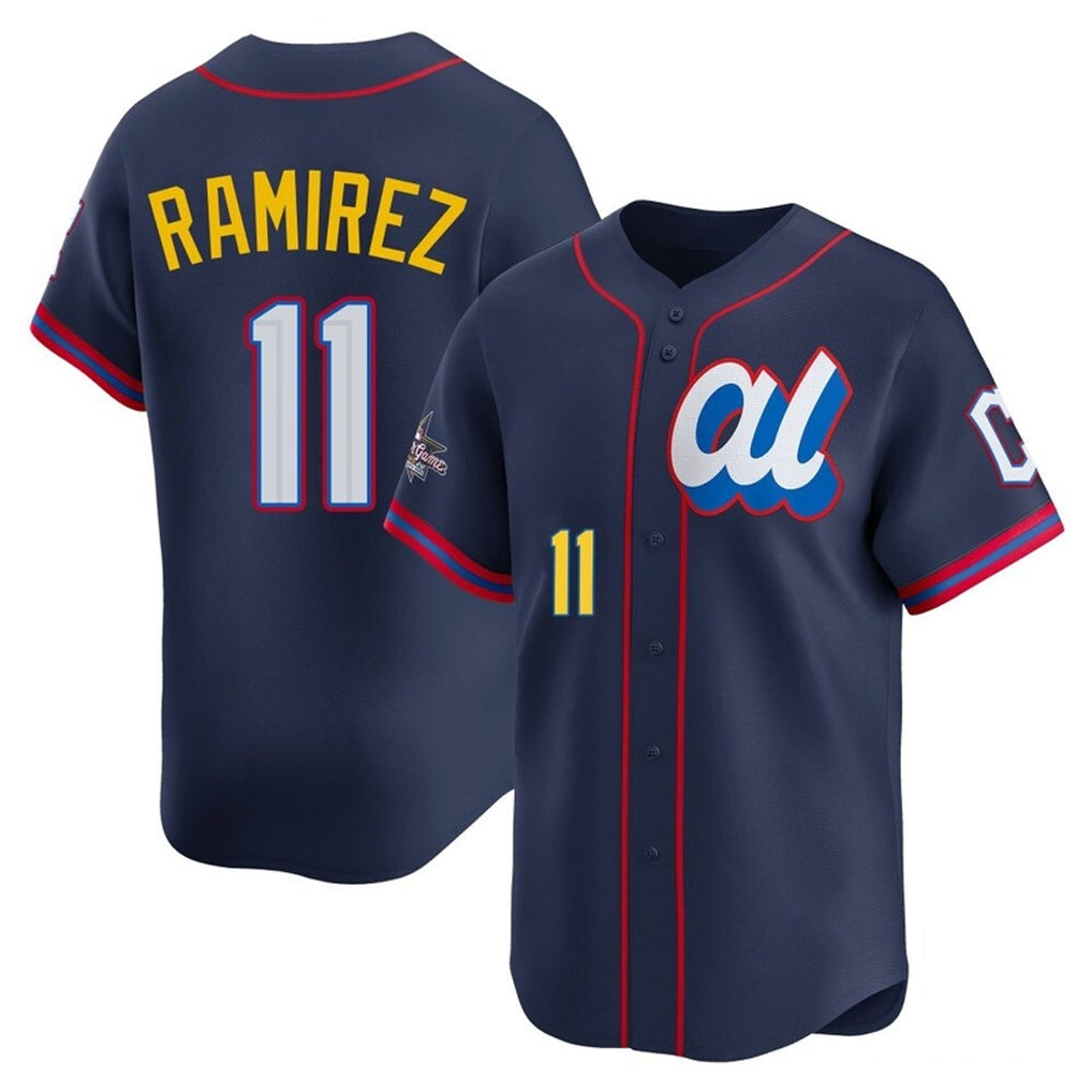 Boles C.Guardians #11 Jose Ramirez Player Navy American League All-Star Edition Limited Home Stitched Jerseys