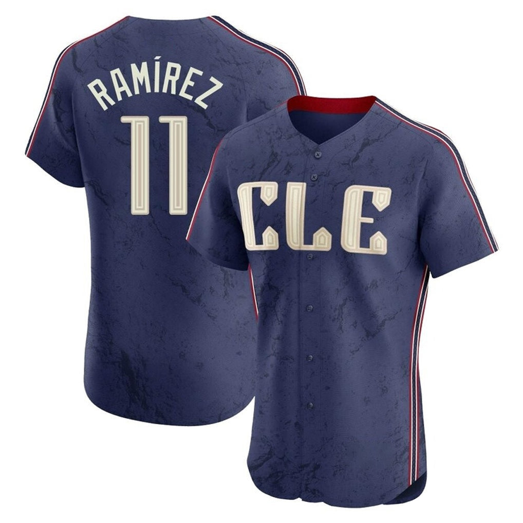 Boles C.Guardians #11 Jose Ramirez Player Navy City Connect Limited Elite Home Stitched Jerseys