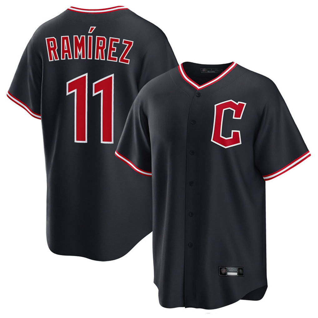 Boles C.Guardians #11 Jose Ramirez Player Navy Home Game Stitched Jerseys