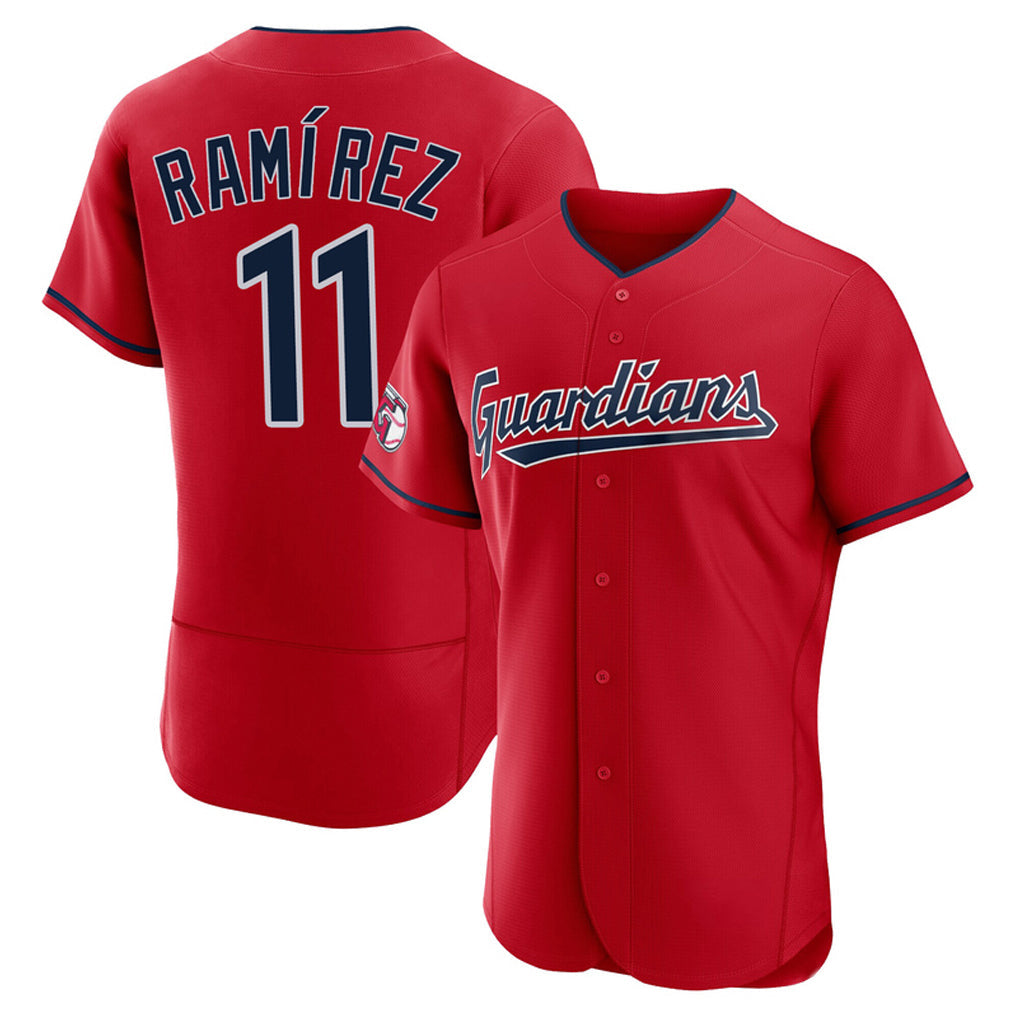 Boles C.Guardians #11 Jose Ramirez Player Red Limited Elite Home Stitched Jerseys